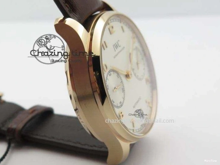 MIROTIME 0128 Fashionable Portuguese Real PR RG IW500701 ZF 1:1 Best Edition On Brown Leather Strap A52010 V 7302